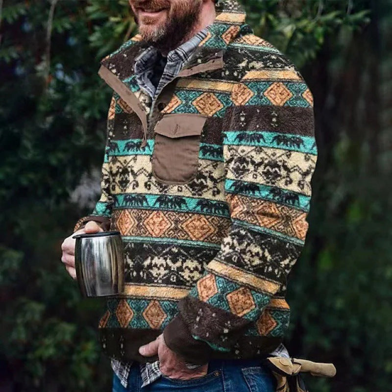 Men's Casual Double-sided Plush Sweater