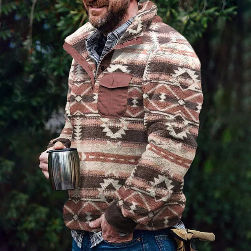 Men's Casual Double-sided Plush Sweater
