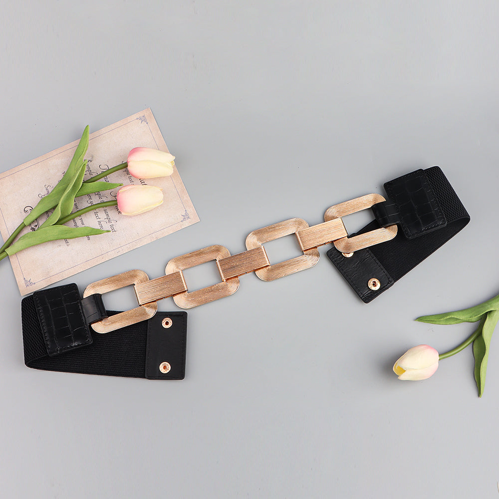 Women's Gold Link Wide Belt