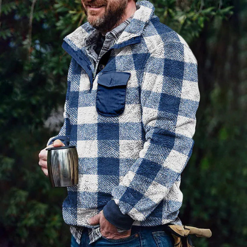 Men's Casual Double-sided Plush Sweater