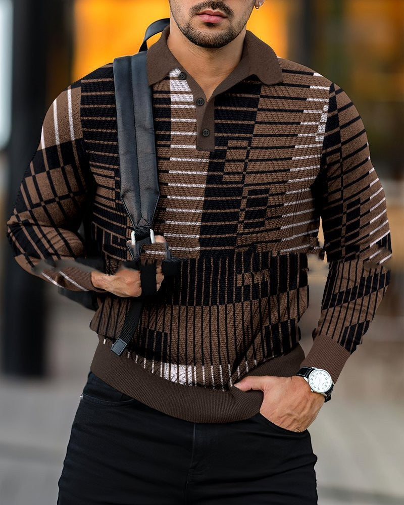 Men's Casual Lapel Pullover