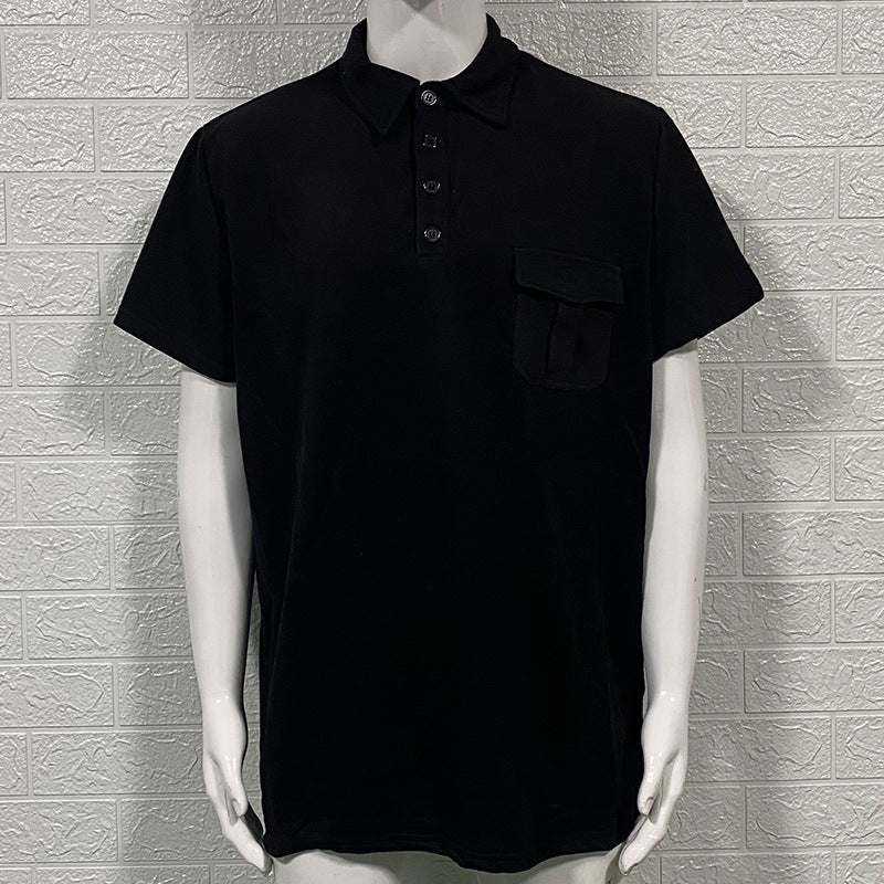 Men's Slim-fit Short-sleeved Shirt with Pocket