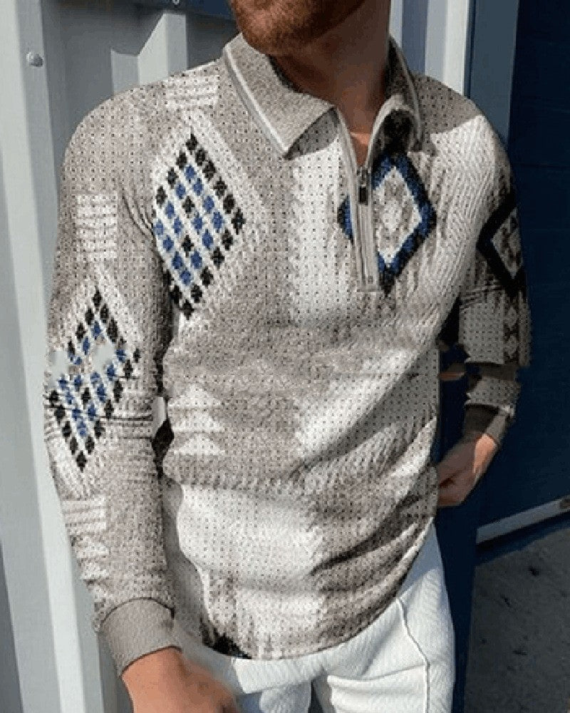 Men's Casual Lapel Pullover