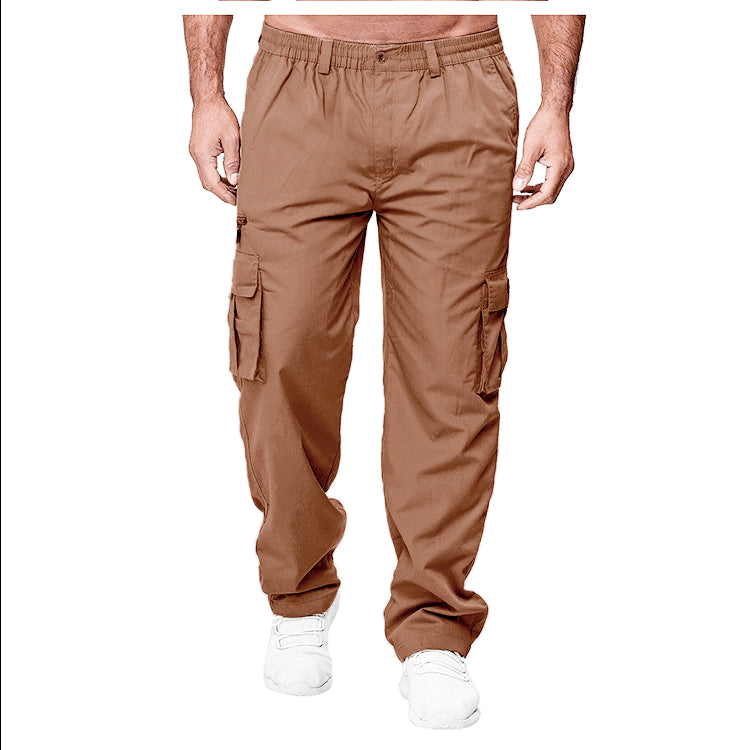 Men's Casual Elastic Cargo Khakis