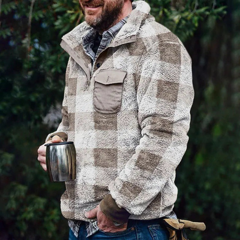 Men's Casual Double-sided Plush Sweater