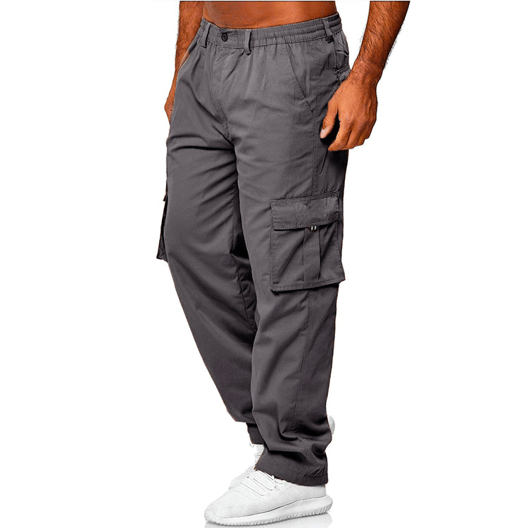 Men's Casual Elastic Cargo Khakis