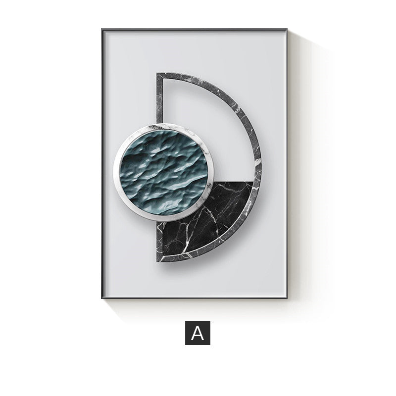Modern Home Décor: Abstract Geometric Painting / Poster