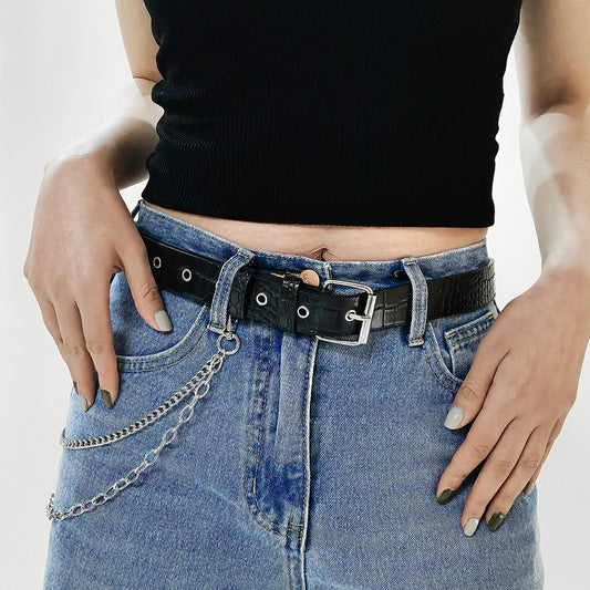 Women's Hipster Belt With Chain