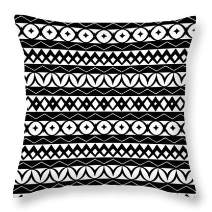 Home Décor: Simple Black and White Print Pillowcase