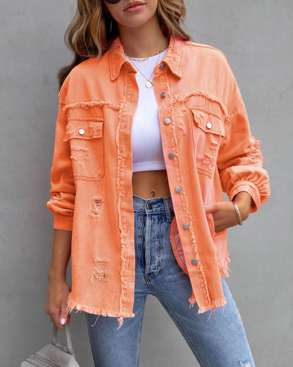 Women's Ripped Style Jacket