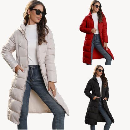 Women's Hooded Cotton Padded Coat: Slim Fit