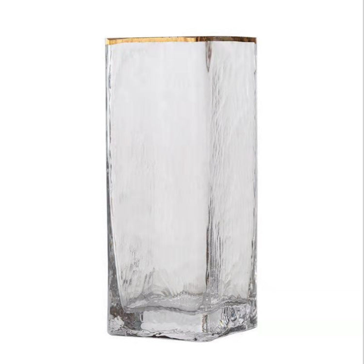 Home Décor: Glass Vase With Gold-painted Rim