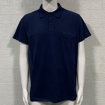 Men's Slim-fit Short-sleeved Shirt with Pocket