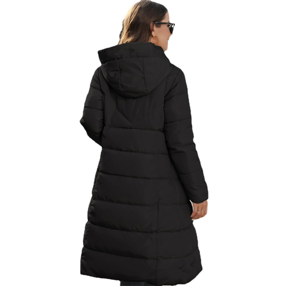 Women's Hooded Cotton Padded Coat: Slim Fit