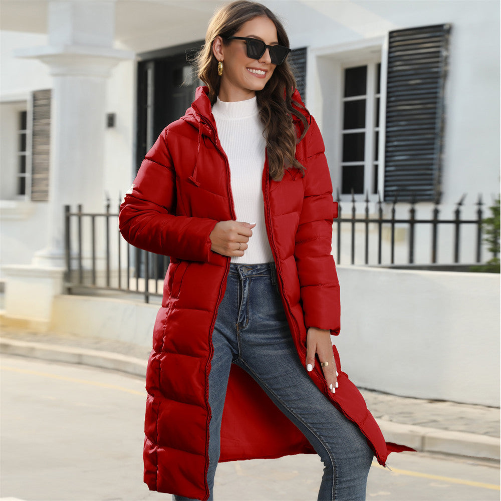 Women's Hooded Cotton Padded Coat: Slim Fit