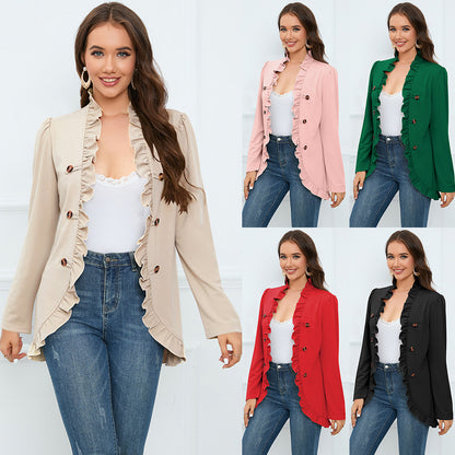 Women's Ruffled Cardigan Jacket